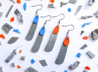 REMIX PLASTICS_KOKAKO FETAHER EARRINGS BLUE NI _ KOKAKO FETAHER EARRINGS BLUE NI _ Ebony Boutique NZ