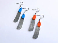REMIX PLASTICS_KOKAKO FETAHER EARRINGS BLUE NI _ KOKAKO FETAHER EARRINGS BLUE NI _ Ebony Boutique NZ