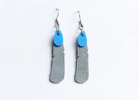 REMIX PLASTICS_KOKAKO FETAHER EARRINGS BLUE NI _ KOKAKO FETAHER EARRINGS BLUE NI _ Ebony Boutique NZ
