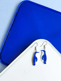 REMIX PLASTICS_LITTLE BLUE PENGUIN EARRINGS _ LITTLE BLUE PENGUIN EARRINGS _ Ebony Boutique NZ