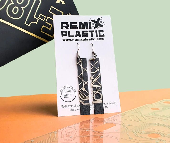 REMIX PLASTICS_REWIND EARRINGS LAYERED _ REWIND EARRINGS LAYERED _ Ebony Boutique NZ
