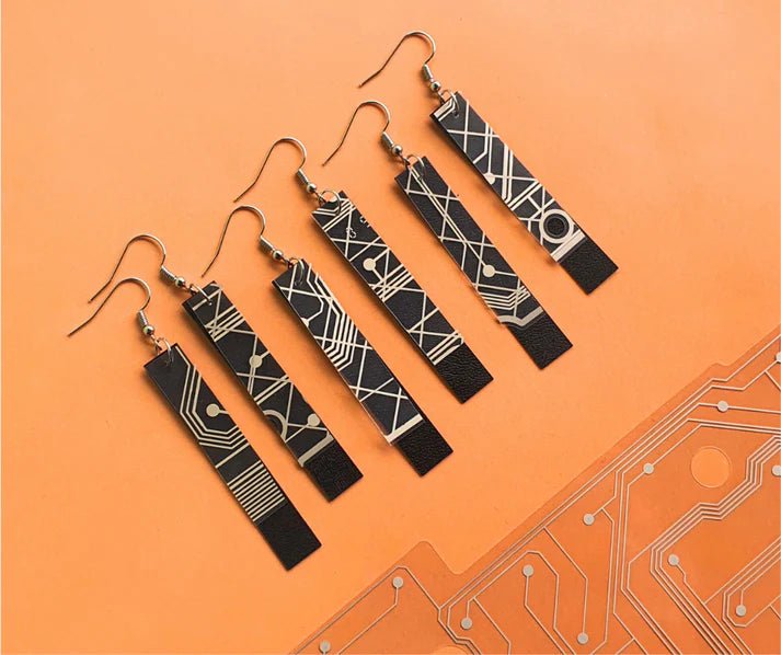 REMIX PLASTICS_REWIND EARRINGS LAYERED _ REWIND EARRINGS LAYERED _ Ebony Boutique NZ
