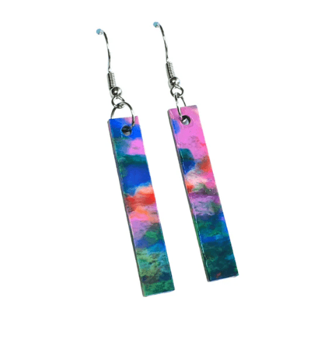 REMIX PLASTICS_STRAIGHT AND NARROW EARRINGS _ STRAIGHT AND NARROW EARRINGS _ Ebony Boutique NZ