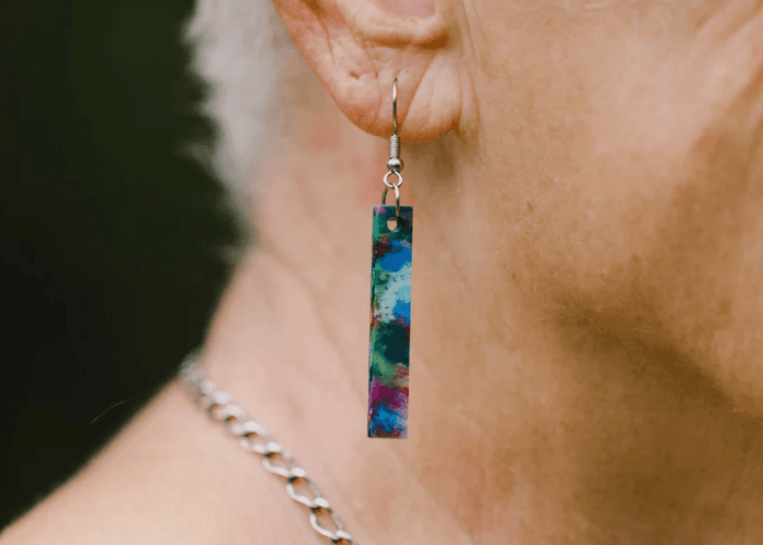 REMIX PLASTICS_STRAIGHT AND NARROW EARRINGS _ STRAIGHT AND NARROW EARRINGS _ Ebony Boutique NZ