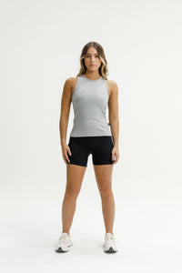 ROSE ROAD_LUCA RIB SINGLET GREY _ LUCA RIB SINGLET GREY _ Ebony Boutique NZ