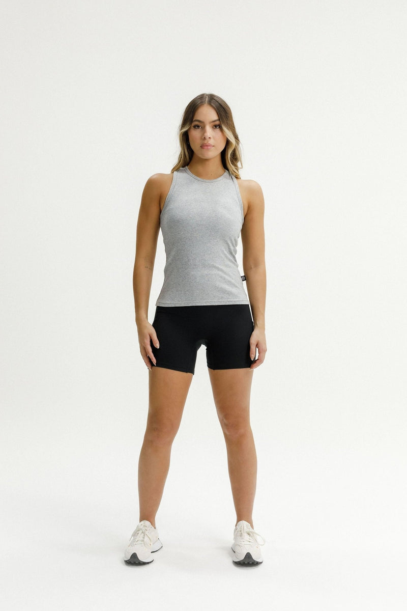 ROSE ROAD_LUCA RIB SINGLET GREY _ LUCA RIB SINGLET GREY _ Ebony Boutique NZ