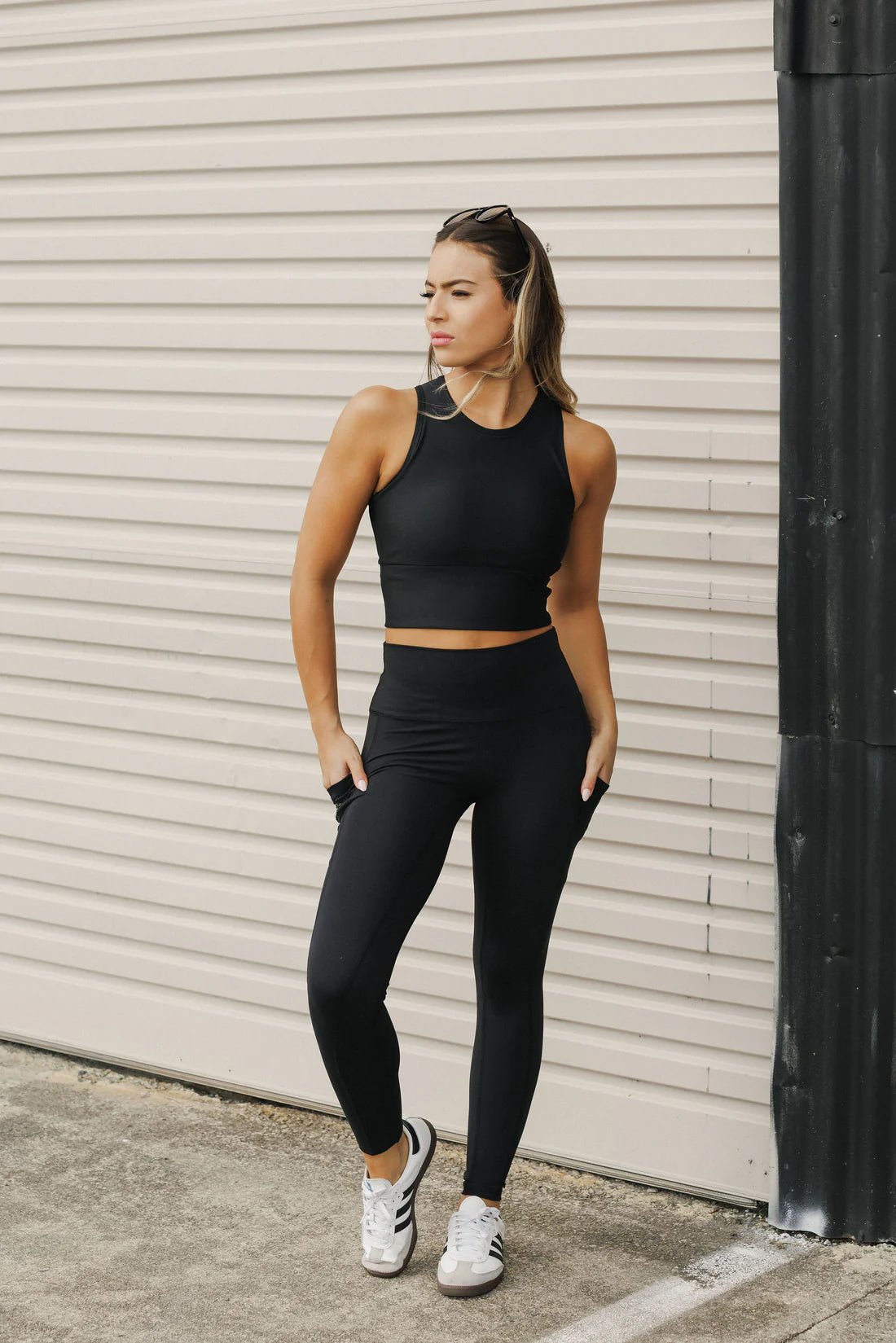 ROSE ROAD_RYKER LEGGINGS BLACK WITH BLACK ROSE _ RYKER LEGGINGS BLACK WITH BLACK ROSE _ Ebony Boutique NZ