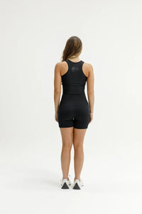 ROSE ROAD_TANK BRA BLACK WITH GLOSS ROSE _ TANK BRA BLACK WITH GLOSS ROSE _ Ebony Boutique NZ
