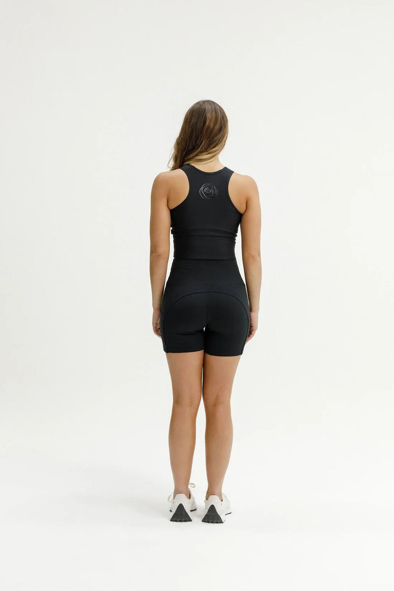 ROSE ROAD_TANK BRA BLACK WITH GLOSS ROSE _ TANK BRA BLACK WITH GLOSS ROSE _ Ebony Boutique NZ