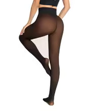 SCULPT FIT FLEECE LINED THERMAL TIGHTS SINGLE SEAM