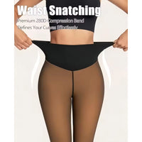 SCULPT FIT FLEECE LINED THERMAL TIGHTS SINGLE SEAM