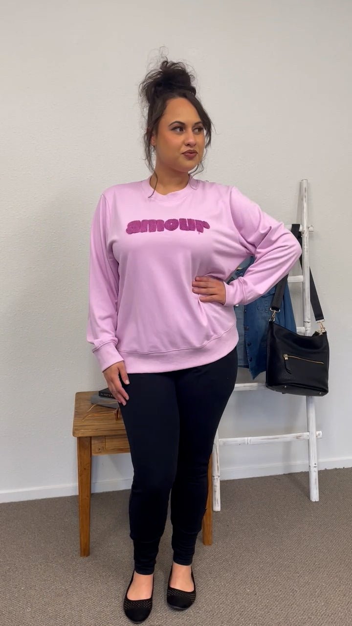 THREADZ_AMOUR SWEATSHIRT _ AMOUR SWEATSHIRT _ Ebony Boutique NZ