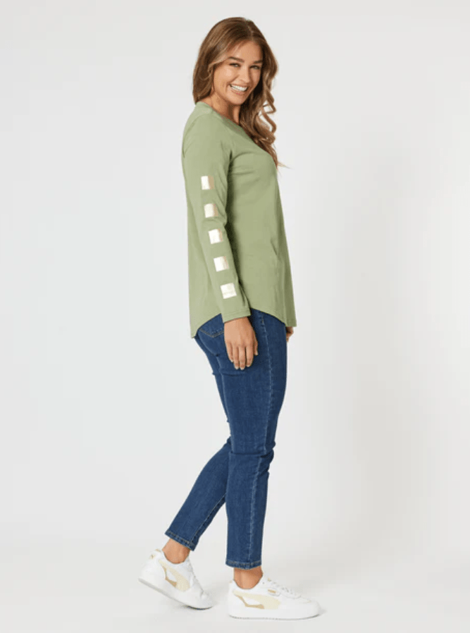 THREADZ_BE SQUARE TEE KHAKI _ BE SQUARE TEE KHAKI _ Ebony Boutique NZ