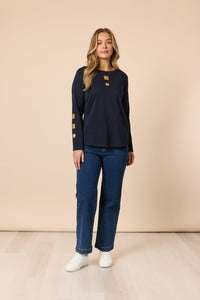 THREADZ_CABO STRIPE SHIRT BLUE / WHITE _ CABO STRIPE SHIRT BLUE / WHITE _ Ebony Boutique NZ