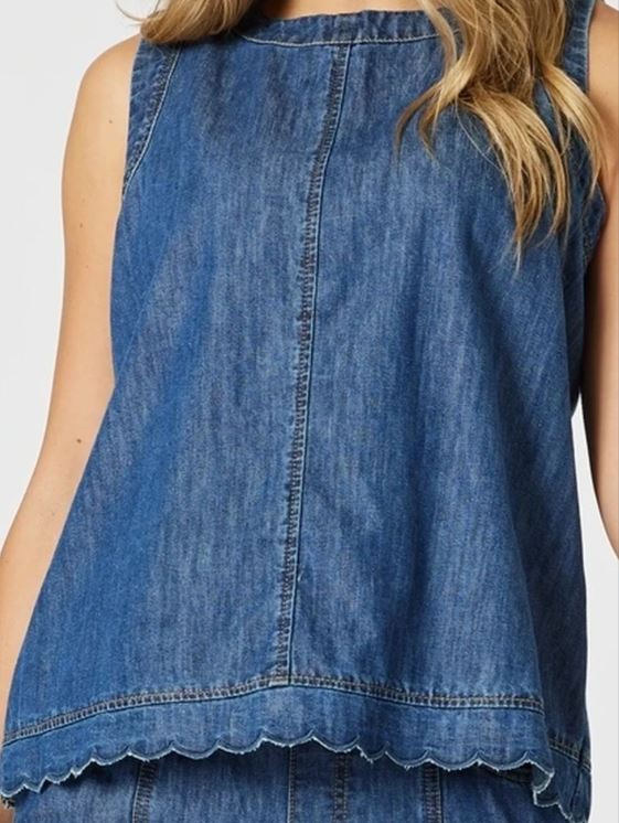 THREADZ_CHARLI DENIM TOP _ CHARLI DENIM TOP _ Ebony Boutique NZ