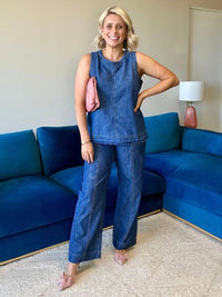 THREADZ_CHARLI DENIM TOP _ CHARLI DENIM TOP _ Ebony Boutique NZ
