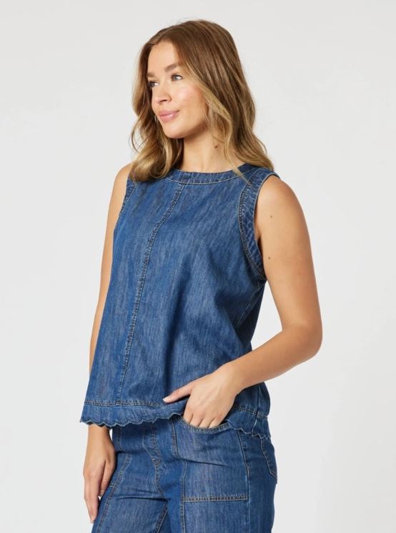 THREADZ_CHARLI DENIM TOP _ CHARLI DENIM TOP _ Ebony Boutique NZ