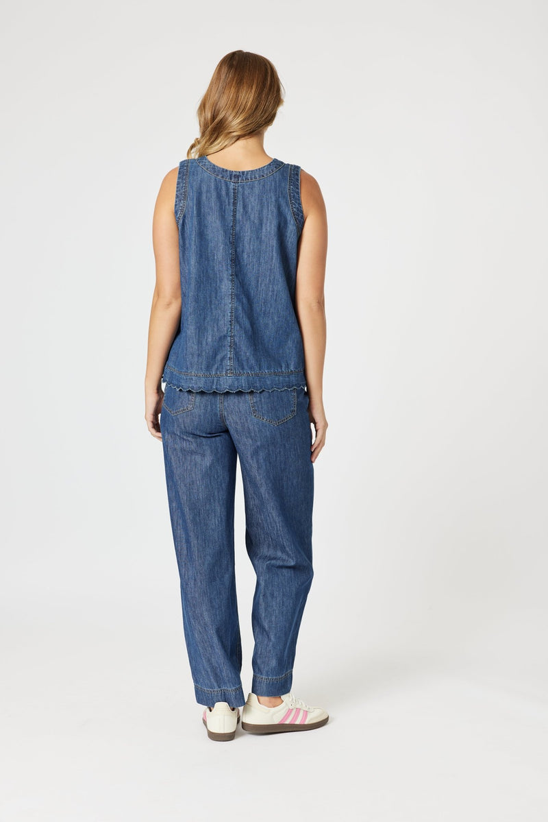 THREADZ_CHARLI DENIM TOP _ CHARLI DENIM TOP _ Ebony Boutique NZ