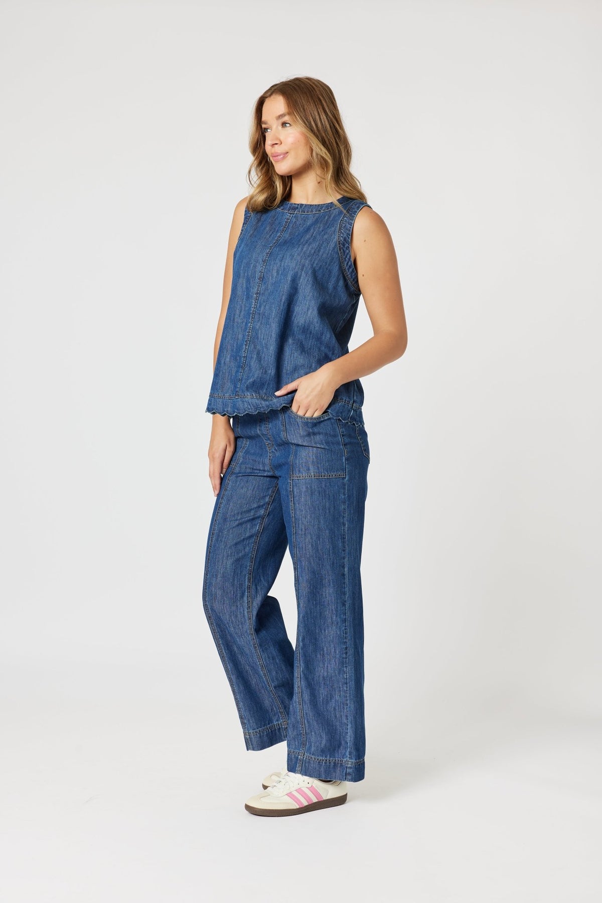 THREADZ_CHARLI DENIM TOP _ CHARLI DENIM TOP _ Ebony Boutique NZ