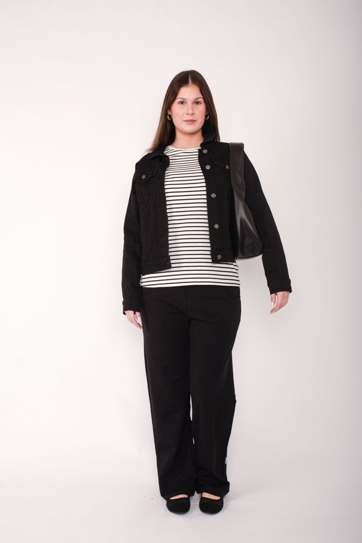 THREADZ_COLLARED DENIM JACKET BLACK _ COLLARED DENIM JACKET BLACK _ Ebony Boutique NZ