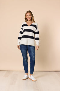 THREADZ_CREW STRIPE KNIT _ CREW STRIPE KNIT _ Ebony Boutique NZ
