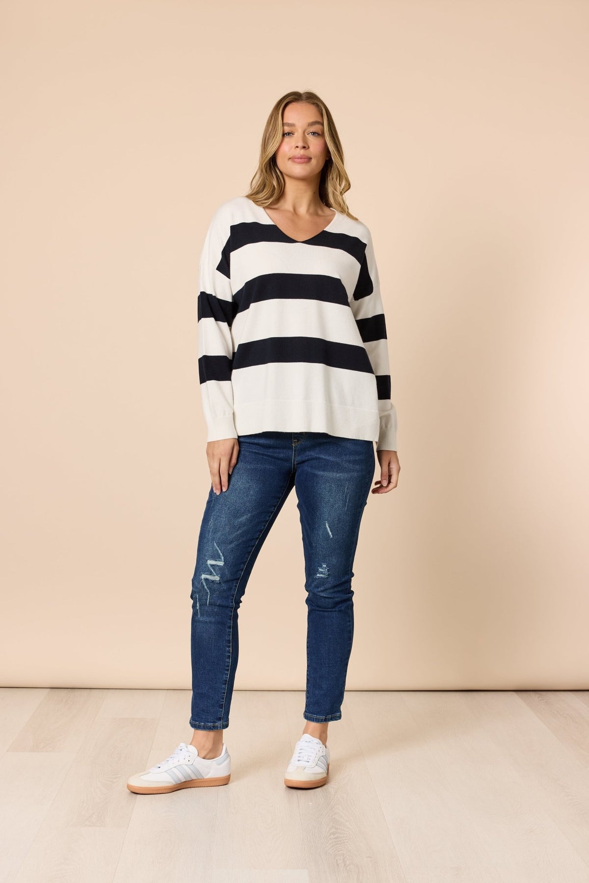 THREADZ_CREW STRIPE KNIT _ CREW STRIPE KNIT _ Ebony Boutique NZ