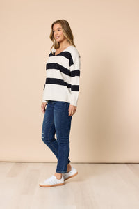 THREADZ_CREW STRIPE KNIT _ CREW STRIPE KNIT _ Ebony Boutique NZ