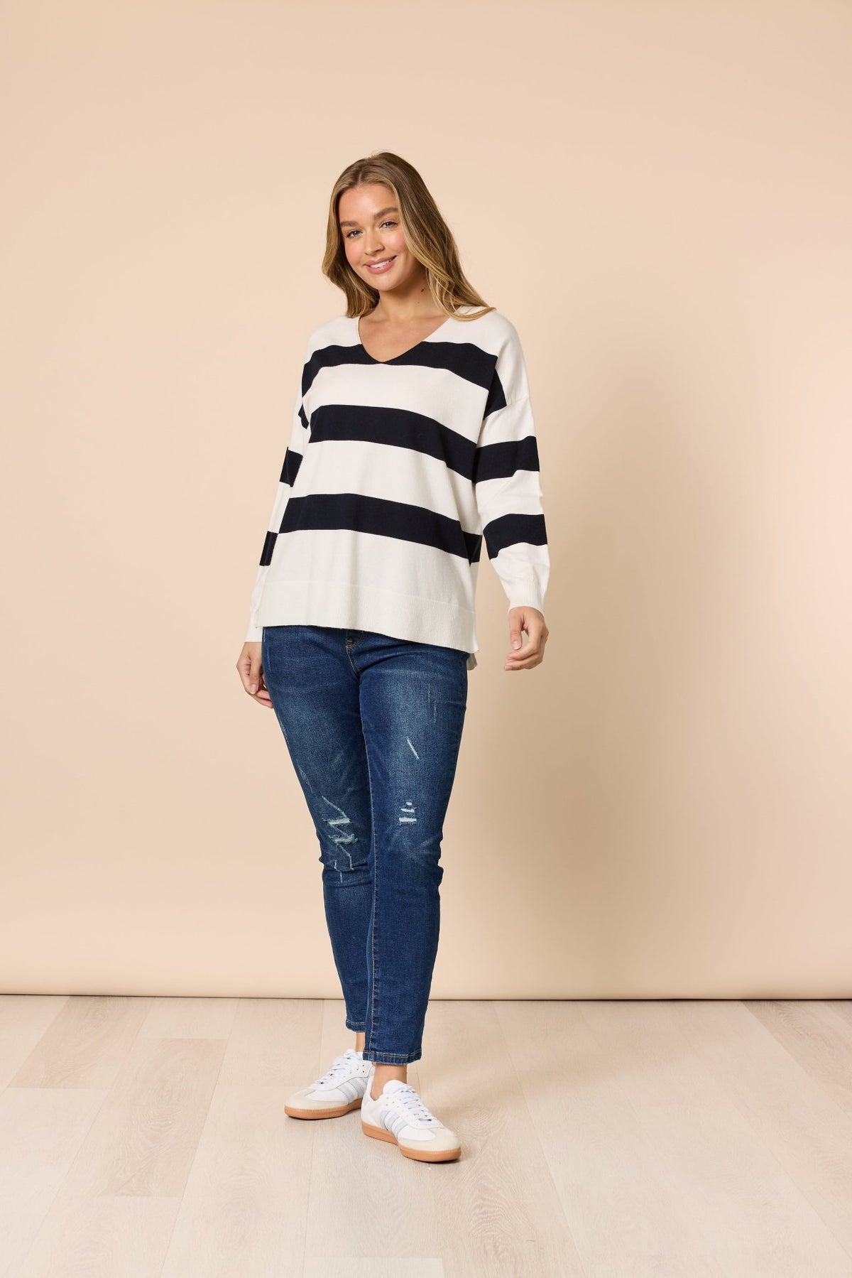 THREADZ_CREW STRIPE KNIT _ CREW STRIPE KNIT _ Ebony Boutique NZ