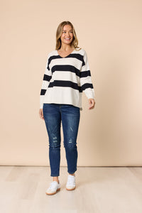 THREADZ_CREW STRIPE KNIT _ CREW STRIPE KNIT _ Ebony Boutique NZ