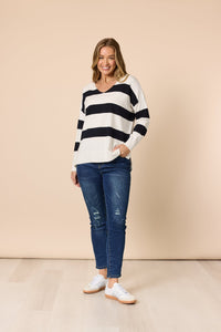 THREADZ_CREW STRIPE KNIT _ CREW STRIPE KNIT _ Ebony Boutique NZ