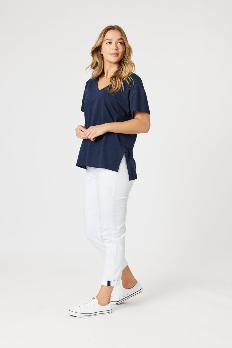 THREADZ_ELLE TEE NAVY _ ELLE TEE NAVY _ Ebony Boutique NZ