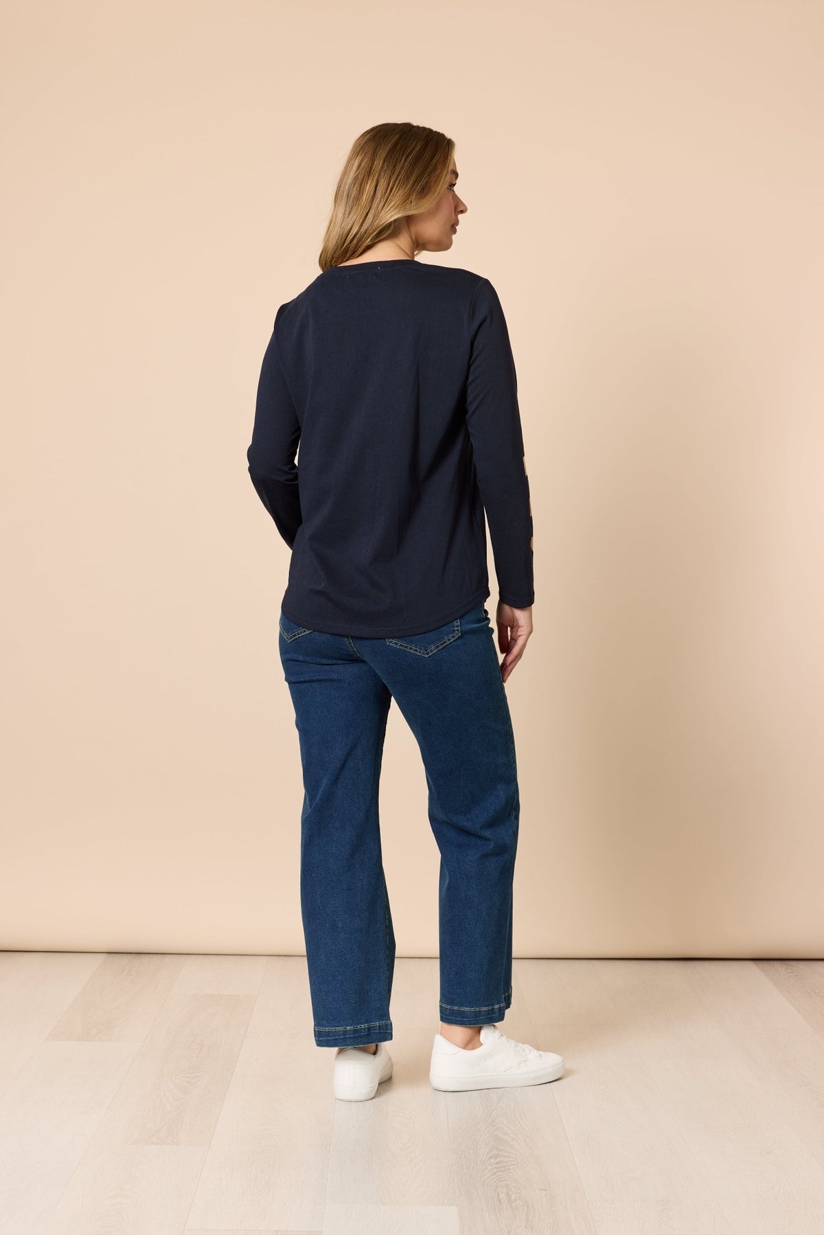 THREADZ_HEARTS SQUARE TEE NAVY _ HEARTS SQUARE TEE NAVY _ Ebony Boutique NZ