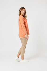 THREADZ_ISABELLA KNIT WITH STRIPE CAMI MANGO _ ISABELLA KNIT WITH STRIPE CAMI MANGO _ Ebony Boutique NZ