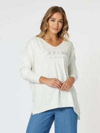 THREADZ_LA PARIS KNIT WHITE _ LA PARIS KNIT WHITE _ Ebony Boutique NZ