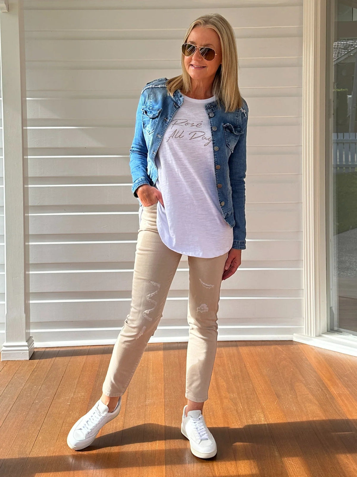 THREADZ_LA PULL ON DISTRESSED JEANS NATURAL _ LA PULL ON DISTRESSED JEANS NATURAL _ Ebony Boutique NZ