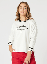 THREADZ_LE MARAIS SWEAT IVORY _ LE MARAIS SWEAT IVORY _ Ebony Boutique NZ