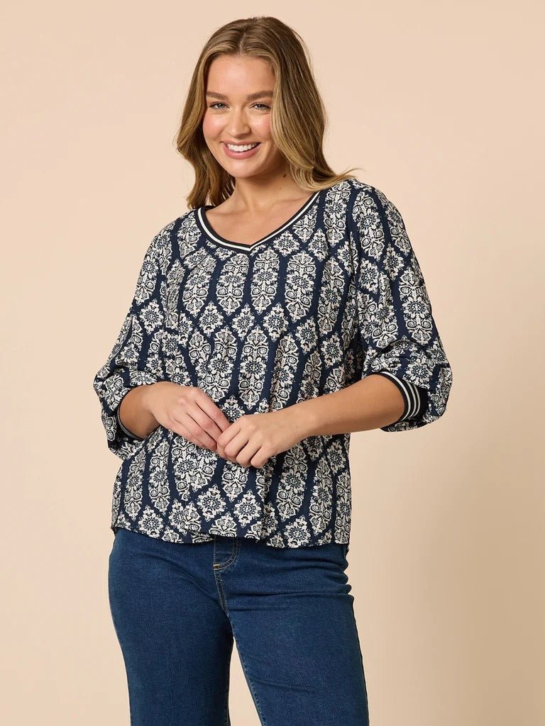 LOLA PRINT TOP_by_THREADZ_women's_in_New Zealand_ LOLA PRINT TOP _