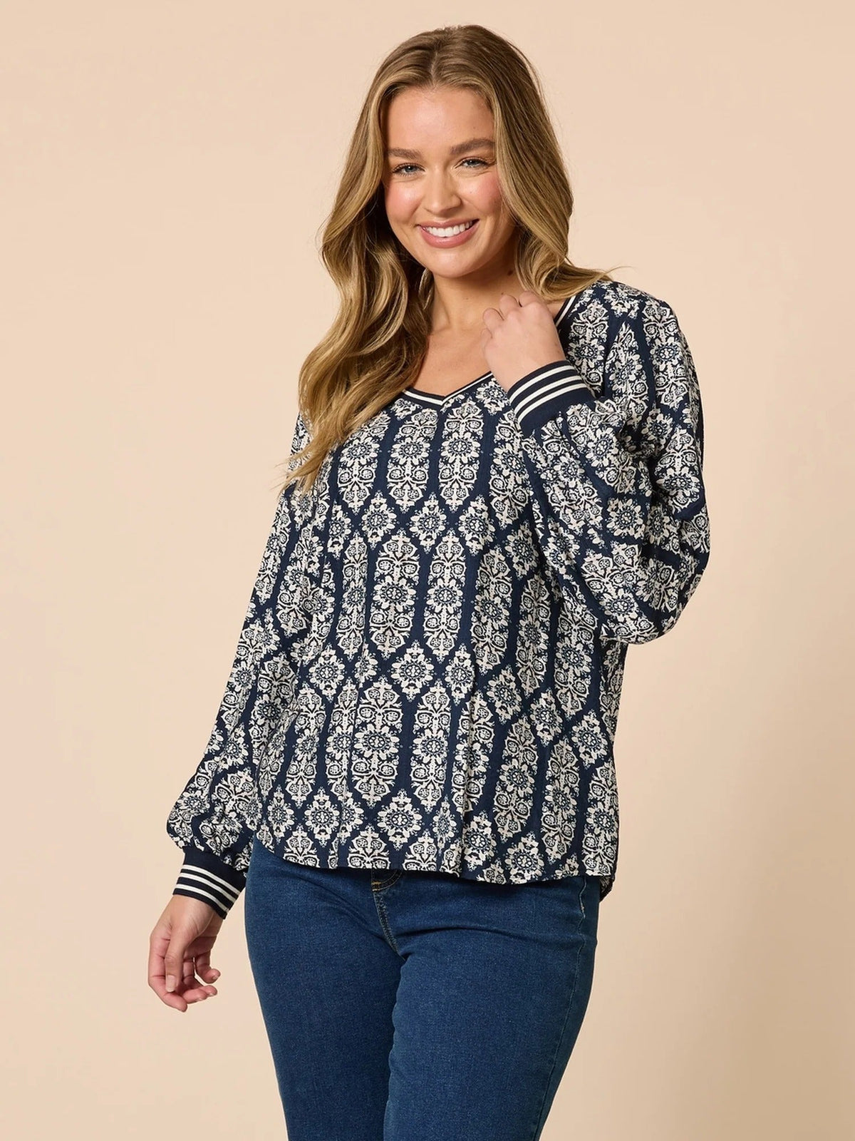 LOLA PRINT TOP_by_THREADZ_women's_in_New Zealand_ LOLA PRINT TOP _