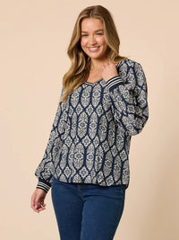 LOLA PRINT TOP_by_THREADZ_women's_in_New Zealand_ LOLA PRINT TOP _