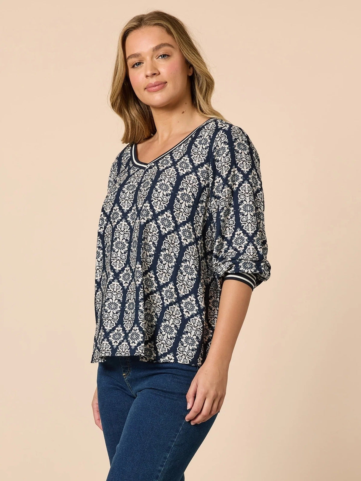 LOLA PRINT TOP_by_THREADZ_women's_in_New Zealand_ LOLA PRINT TOP _