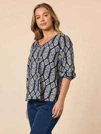 LOLA PRINT TOP_by_THREADZ_women's_in_New Zealand_ LOLA PRINT TOP _