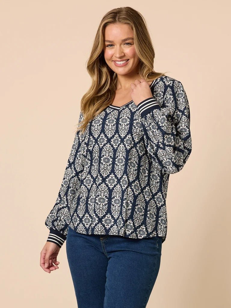 LOLA PRINT TOP_by_THREADZ_women's_in_New Zealand_ LOLA PRINT TOP _