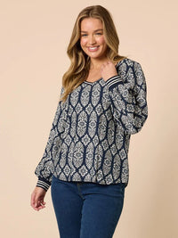 LOLA PRINT TOP_by_THREADZ_women's_in_New Zealand_ LOLA PRINT TOP _