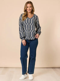 LOLA PRINT TOP_by_THREADZ_women's_in_New Zealand_ LOLA PRINT TOP _