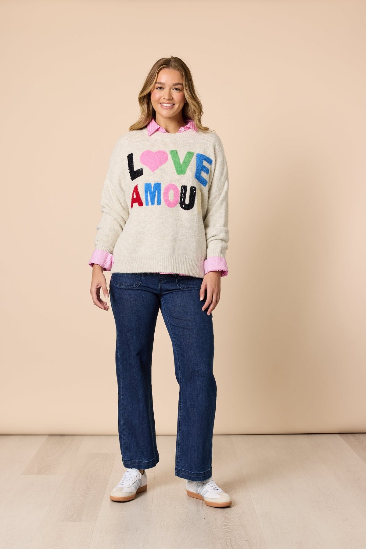 THREADZ_LOVE AMOUR KNIT NATURAL _ LOVE AMOUR KNIT NATURAL _ Ebony Boutique NZ