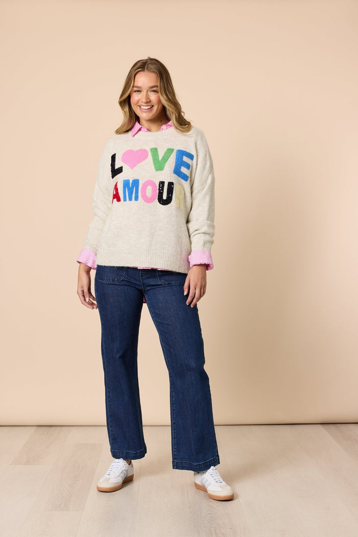 THREADZ_LOVE AMOUR KNIT NATURAL _ LOVE AMOUR KNIT NATURAL _ Ebony Boutique NZ