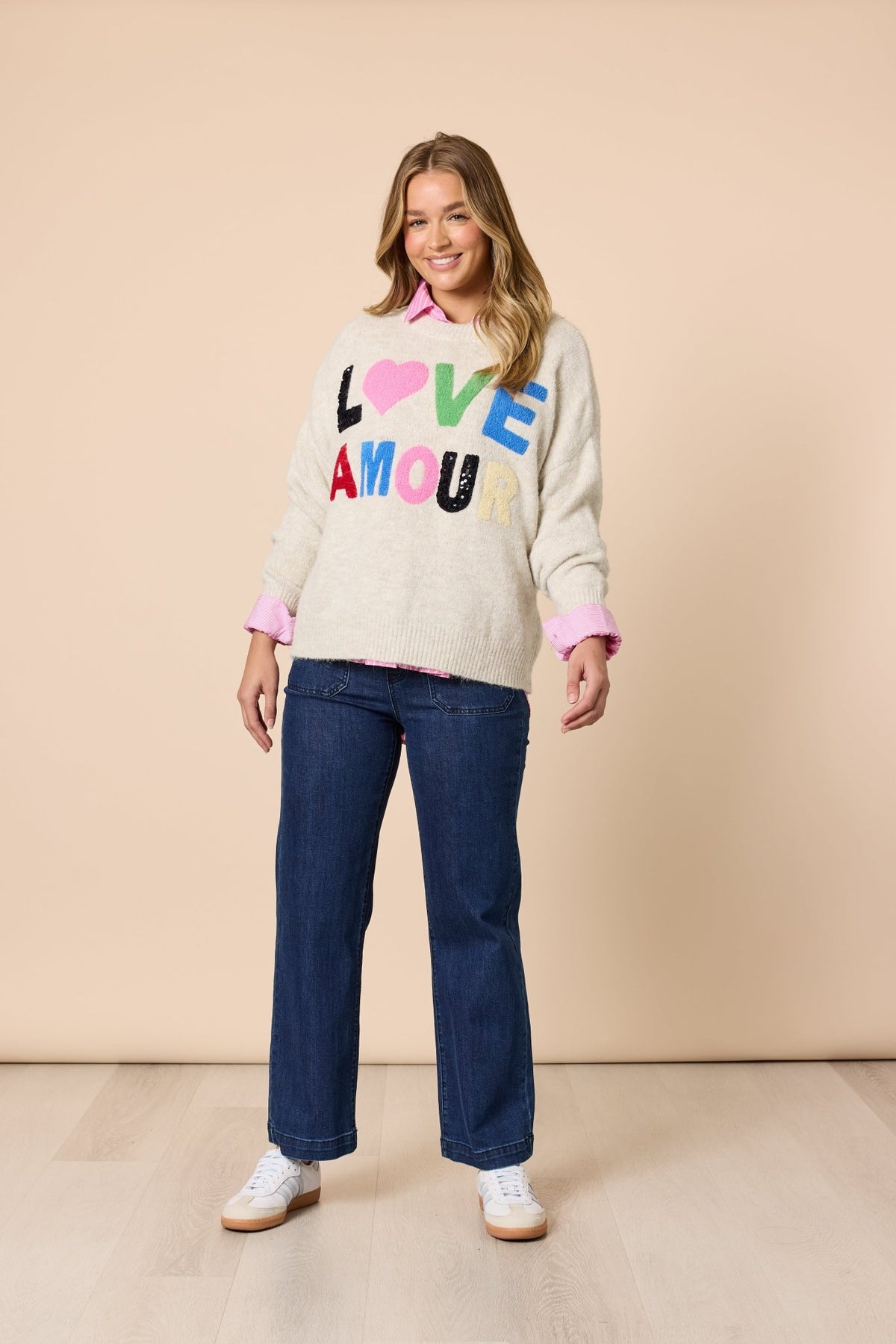 THREADZ_LOVE AMOUR KNIT NATURAL _ LOVE AMOUR KNIT NATURAL _ Ebony Boutique NZ