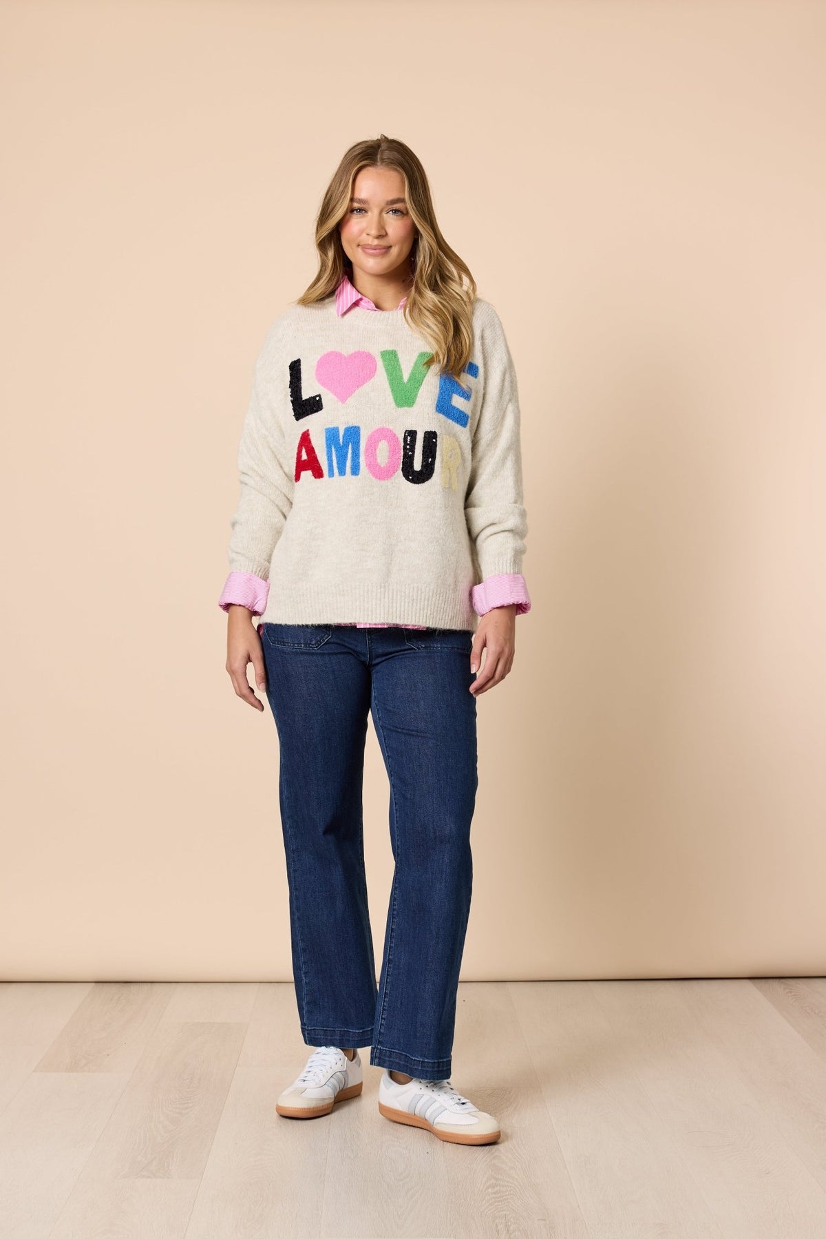 THREADZ_LOVE AMOUR KNIT NATURAL _ LOVE AMOUR KNIT NATURAL _ Ebony Boutique NZ