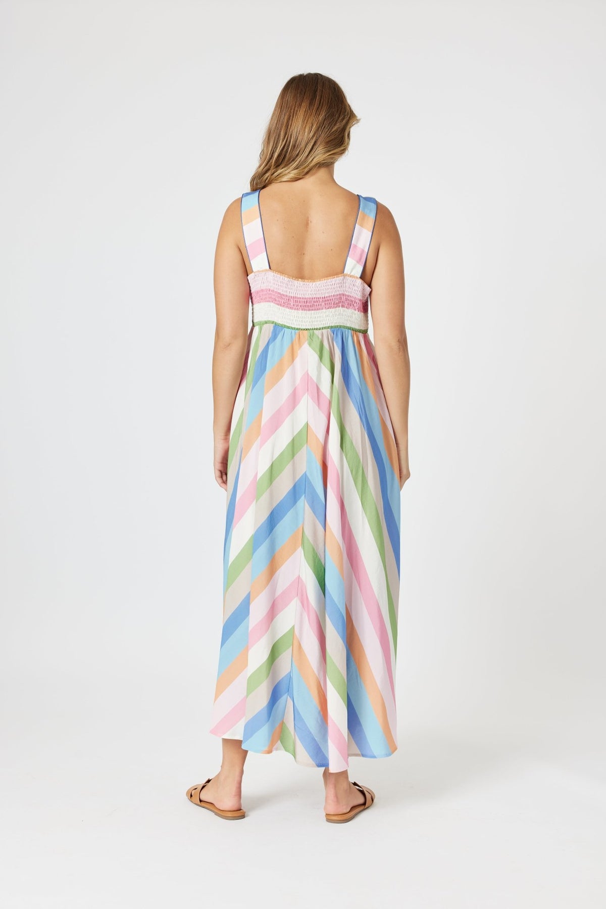 THREADZ_LUCY STRIPE SUNDRESS MULTI _ LUCY STRIPE SUNDRESS MULTI _ Ebony Boutique NZ
