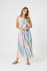 THREADZ_LUCY STRIPE SUNDRESS MULTI _ LUCY STRIPE SUNDRESS MULTI _ Ebony Boutique NZ